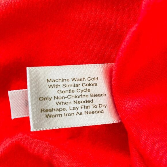 Boston Proper Womens Red Wide Scoop Neck Casual Elegance Stretch Knit Top Size M - Picture 4 of 10